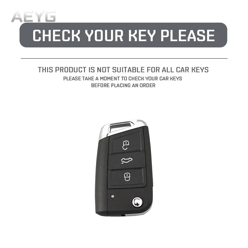 Color Name: Yellow - VW Car leather Key Case Cover For Volkswagen Golf 7 MK7 Tiguan MK2 For SEAT Ateca Leon FR 2 Ibiza For Skoda Octavia Shell Fob