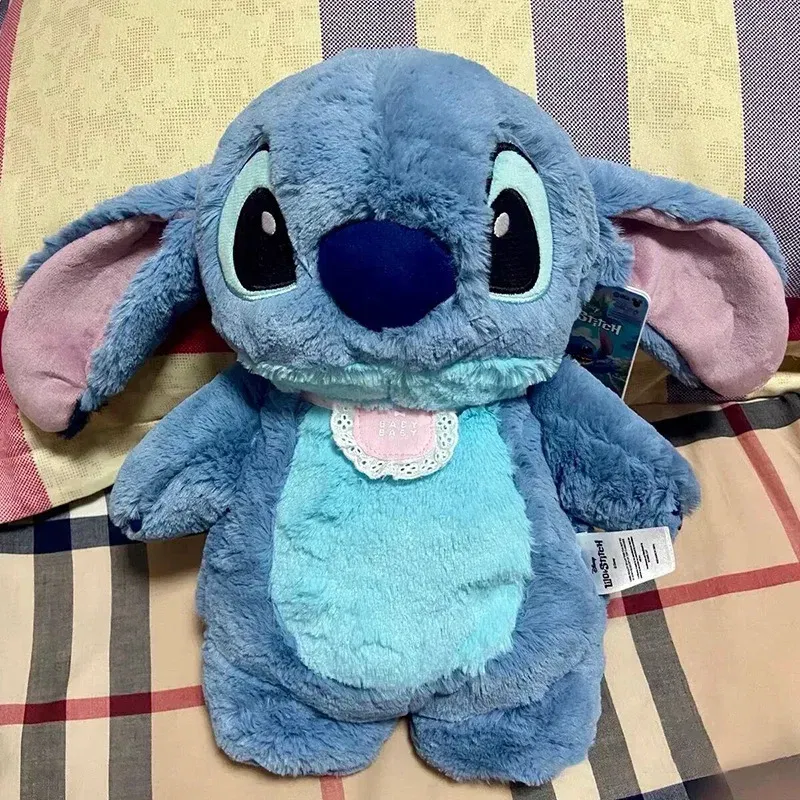 Color: WHITE - Authentic Disney] Stitch Plush Doll Stuffed Soft Toy Car Pillow Comfort Toy Kids Christmas Birthday Gift