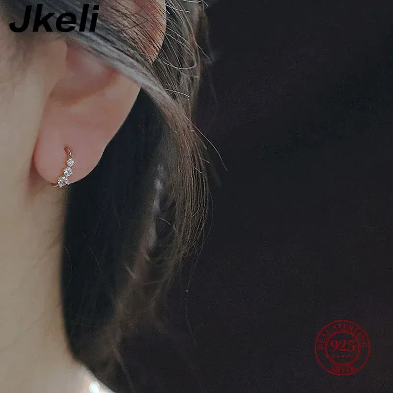 Jkeli Read100% 925 Sterling Silver Water Drop Shape Earrings for Women Simple Temperament Ins Retro Jewelry Party Birthday Gifts