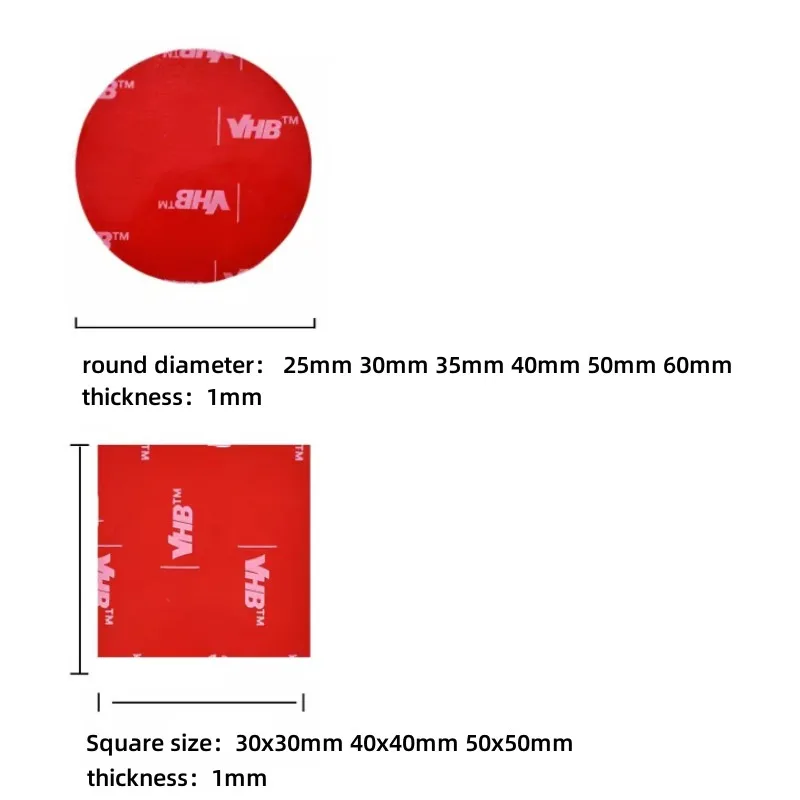 Color: Silver - Super Strong VHB Double Sided Tape New Waterproof No Trace Self Adhesive Acrylic Patch Sticky For Home Car Office School