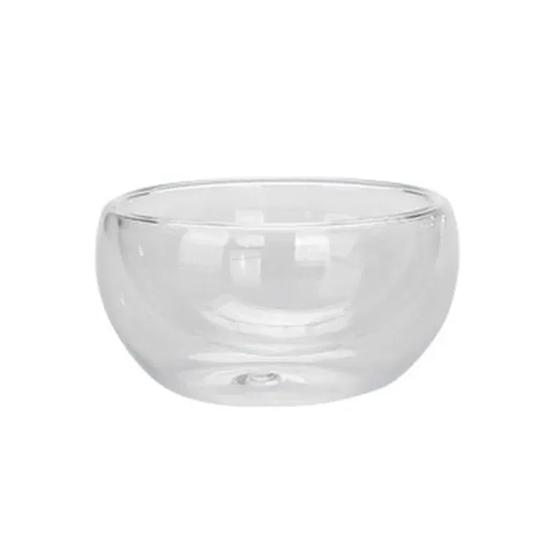 Color: light green, Capacity: 301-400ml - 2/6Pcs Double Layer Glass Tea Cup Set Transparent Drinkware Coffee Milk Water Mug Multi-Purpose Brewings Tea Cup Kitchen Tools