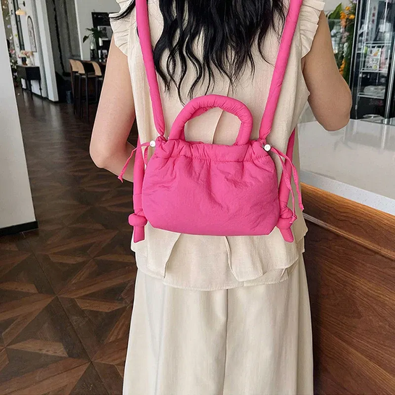 Color: Gold, Ships From: CHINA - Fashion Small Puffer Tote Bag Designer Padded Women Shoulder Bags Nylon Down Cotton Crossbody Bag Mini Lady Handbags 2024 Trend