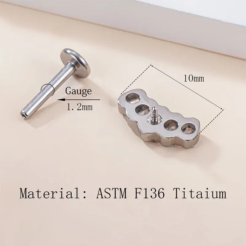 Metal color: Light Yellow Gold Color, Main Stone Color: WHITE, Ships From: CHINA - G23 Titanium Ear Studs 5 Oblong CZ Blaze Curve Top Threaded Labret PIERC Lip Stud Ear Cartilage Tragus Helix Piercing Jewelry