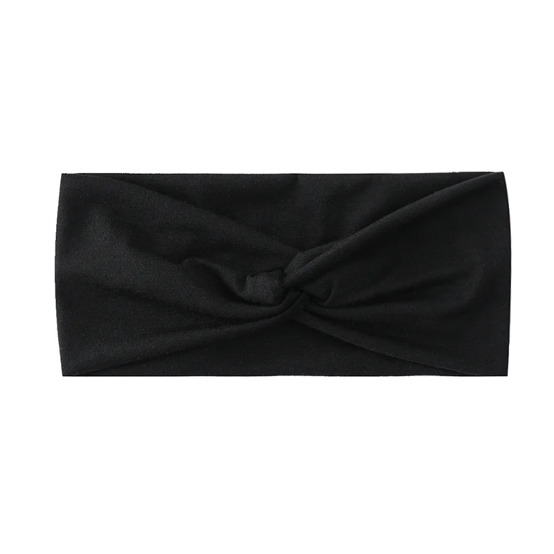 Color: wine red, Ships From: CHINA - Pilates Elastic Hair Bands Yoga Headband Running Cycling Sweatband Turban Makeup Hair Hoop Makeup Headwrap Women