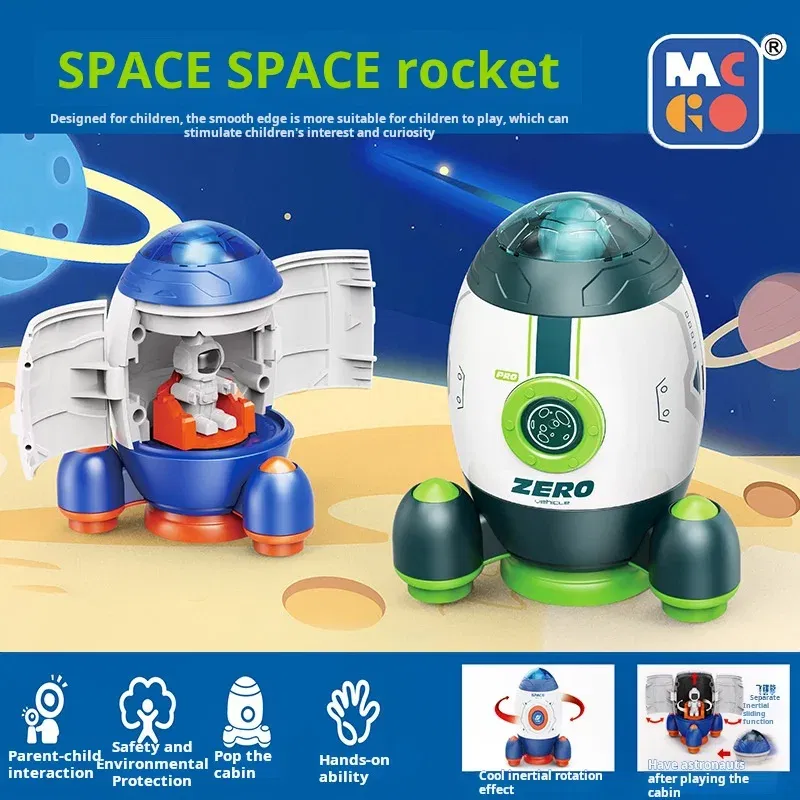 Color: Beige - Children's Toy Car, Astronaut, Astronaut, Rocket Spacecraft, Detachable Boy Figurine Toy