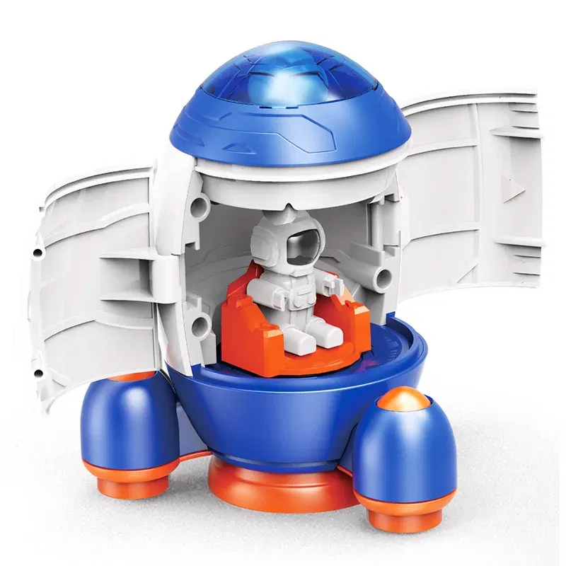 Color: Beige - Children's Toy Car, Astronaut, Astronaut, Rocket Spacecraft, Detachable Boy Figurine Toy