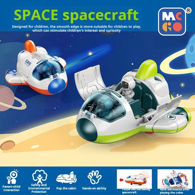 Color: Beige - Children's Toy Car, Astronaut, Astronaut, Rocket Spacecraft, Detachable Boy Figurine Toy