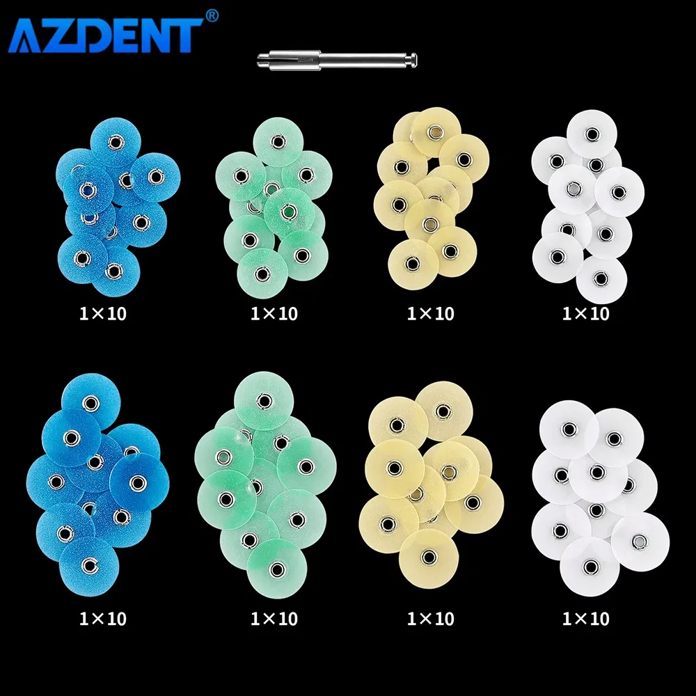 Color: GRAY, Ships From: CHINA - AZDENT 10 Boxes Dental Polishing Discs Polishing Pad Gross Reduction Contouring Mandrel Stripes Set Dentistry Tools 80/40pcs/Box
