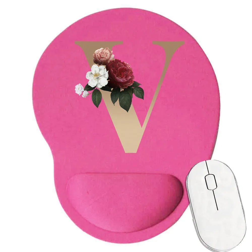 Color: Red - Mouse Pad Gaming MousePad Premium Mousepad Speed and Control Desk Pad Pink Mouse Mat High-Grade Desk Mat Gold Letter Series