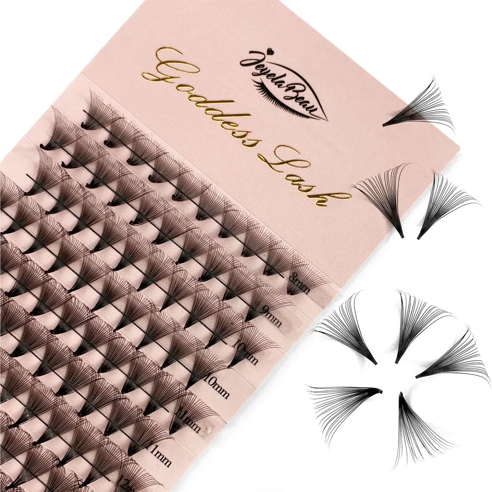 Color: Black & Silver, Curl: D, Thickness: 0.07mm, Length: 11mm, Ships From: CHINA - Goddess 12D/14D/16D/20D Premade Fan Eyelash Extensions Natural Soft Russian Volume Lashes Faux Mink Individual Lash Extensions