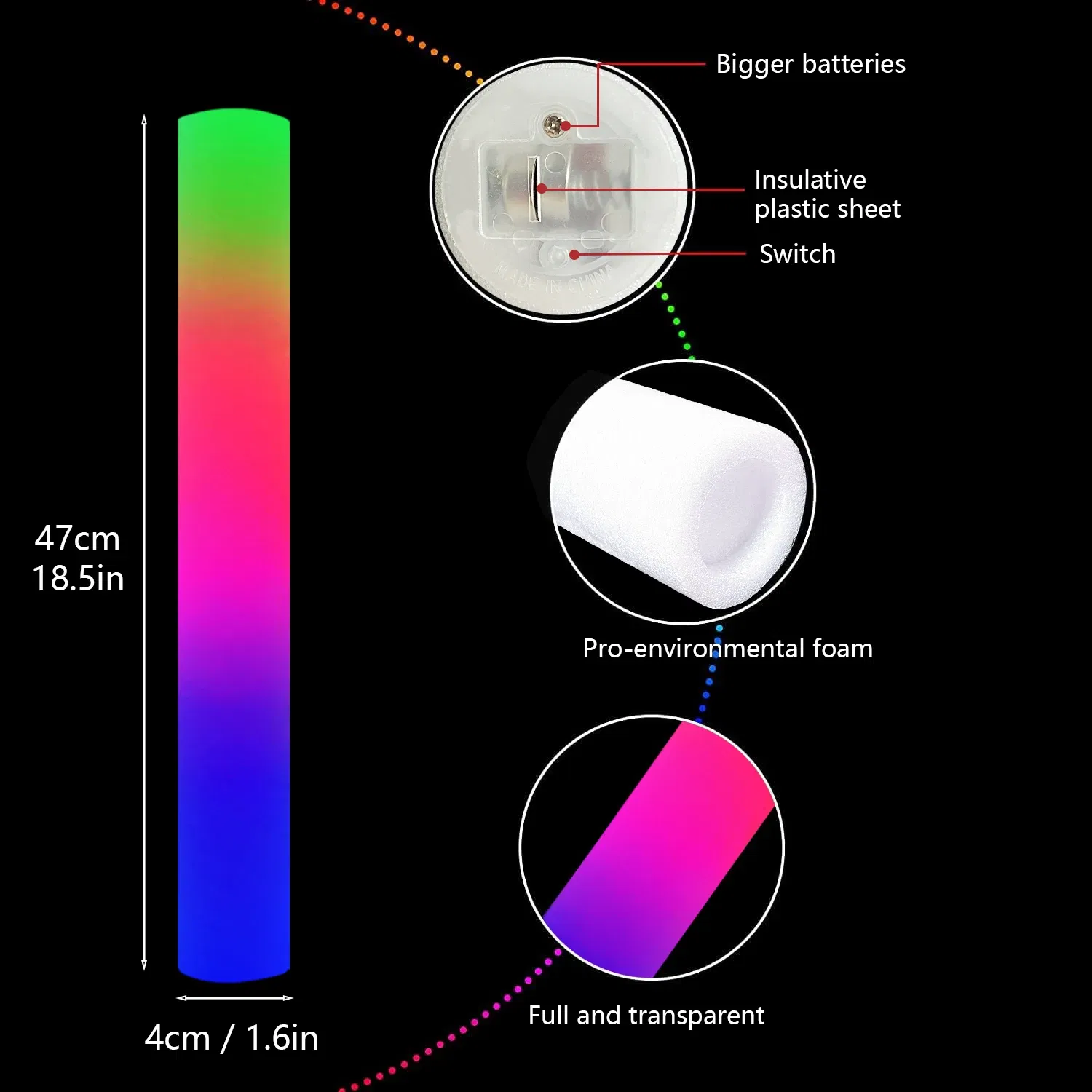 Color: Olive, Size: L - 10/12/15pcs LED Foam Glow Sticks Wedding Party Accessories Light up Foam Stick Glow in The Dark Birthday Festival Party Supplies