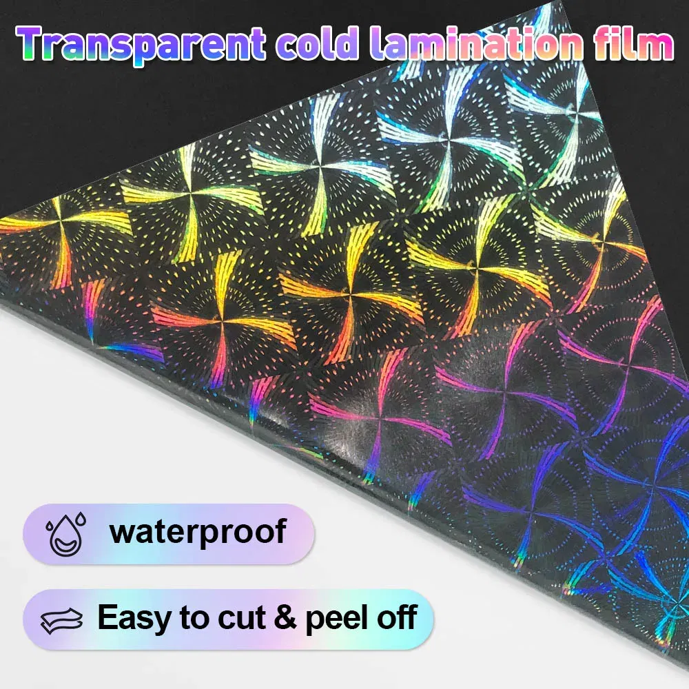 Color: Light Grey - 10 Sheets Cold Laminating Film Paper A4 Sheet Self Adhesive Sticker Protect Photo Waterproof Transparent Star Lamination Film