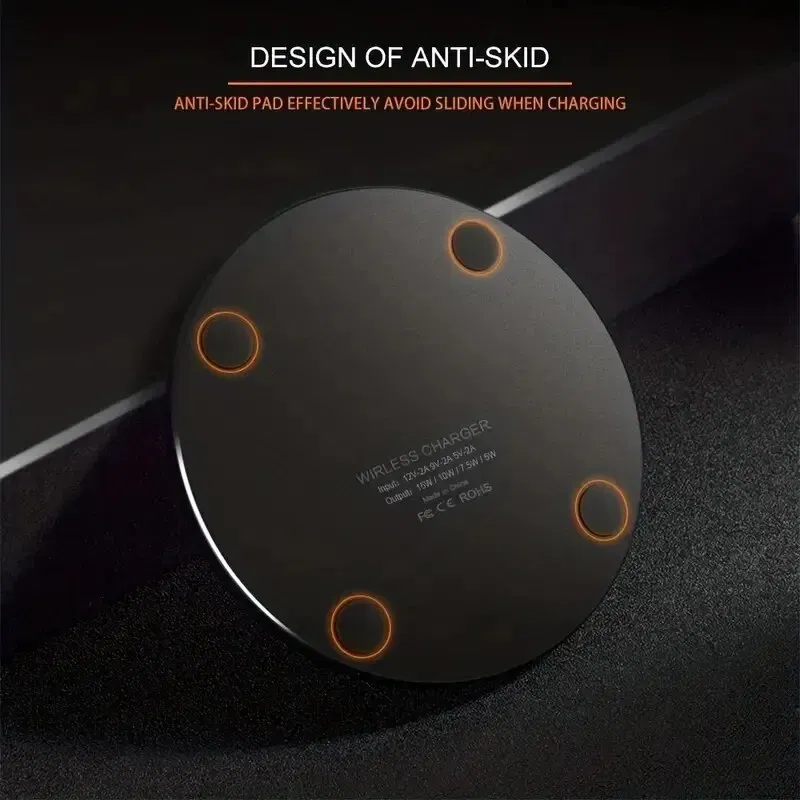 Color: black - 30W Wireless Charger For iPhone 15 14 13 12 X Pro Max Induction Fast Charging Pad Dock Station For Samsung S23 S22 Xiaomi Huawei