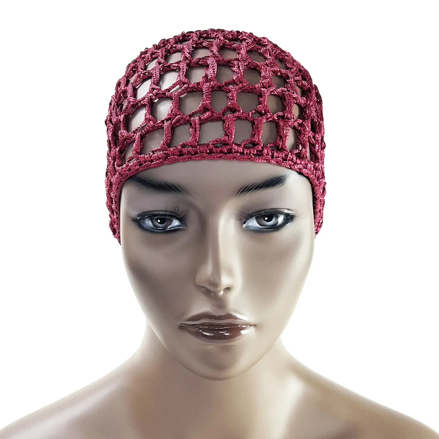 Color: Military Green - Womens Mesh Hair Net Crochet Cap Stylish Bar Hair Net Hand-crocheted Silk Mesh Hair Accessories Hats Turban Night Cover  Beanie