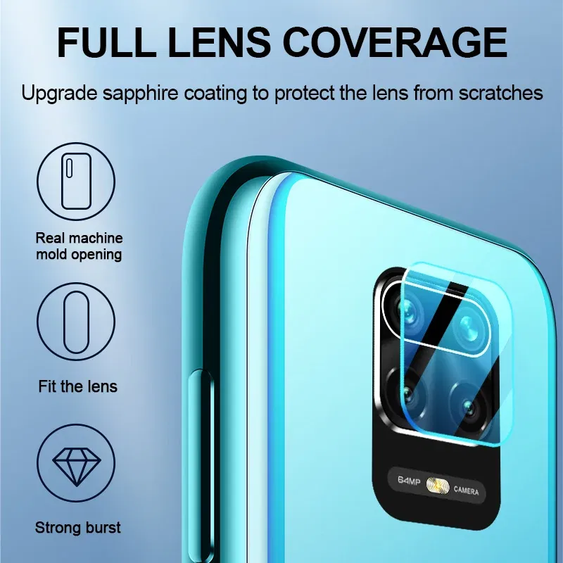 Color: Transparent, Bundle: Bundle1 - camera lens protective glass for xiaomi mi 10t poco x3 nfc m3 pro redmi note 10 9 pro 10s 9s 9a 9c 9d full screen protector film