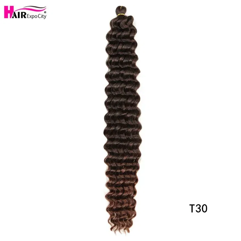 Color: T1B/30, Ships From: CN, Stretched Length: 22inches, Bulk Buy: 1Pcs/Lot - 22-28 Inch Freetress Deep Twist Crochet Hair Natural Synthetic Braids Hair Ombre Crochet Braiding Hair Extensions Hair Expo City