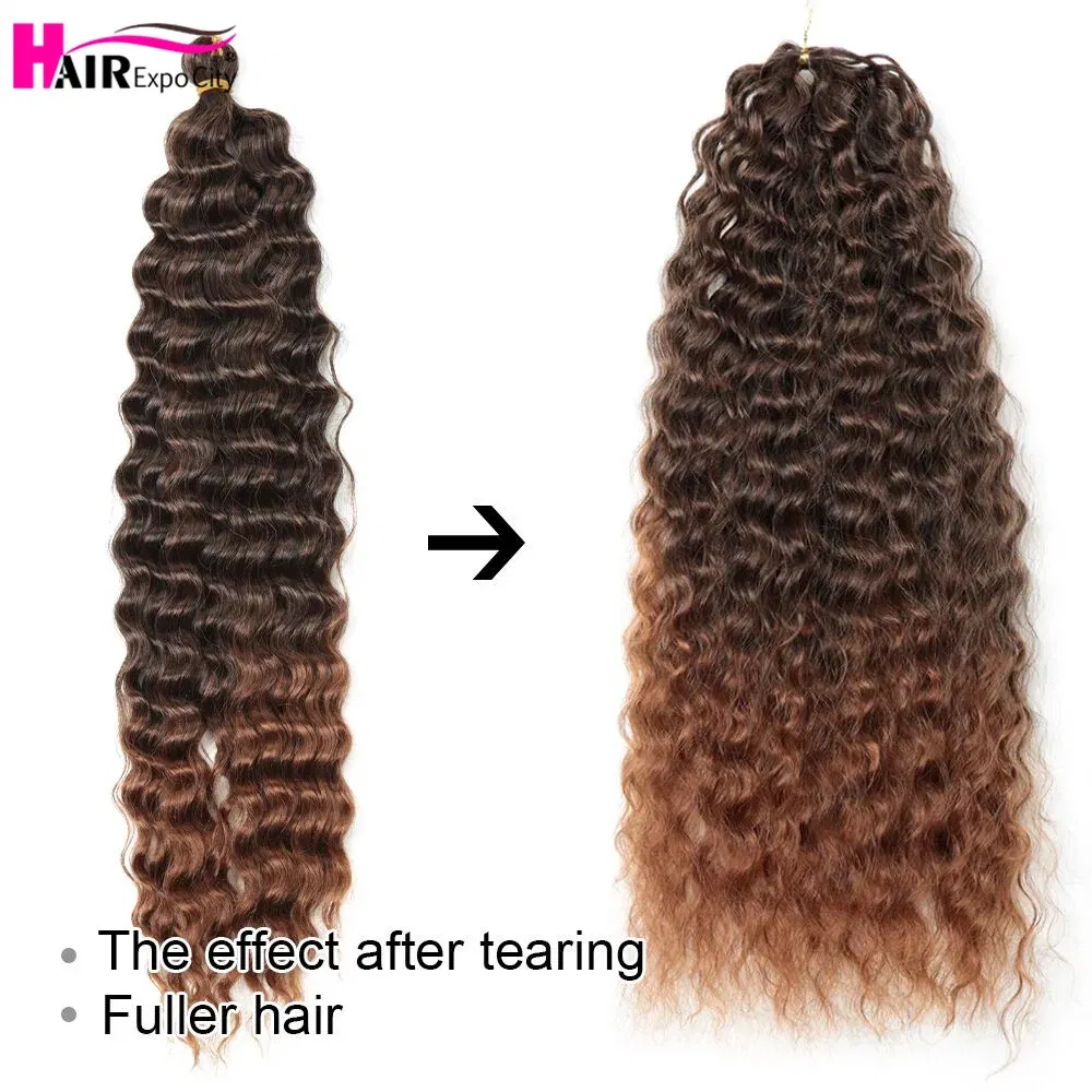 Color: T1B/30, Ships From: CN, Stretched Length: 22inches, Bulk Buy: 1Pcs/Lot - 22-28 Inch Freetress Deep Twist Crochet Hair Natural Synthetic Braids Hair Ombre Crochet Braiding Hair Extensions Hair Expo City