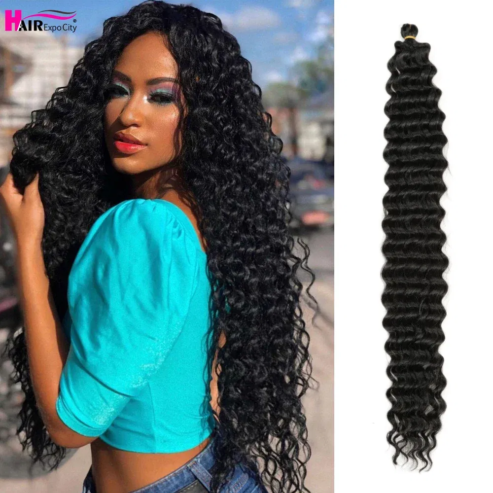Color: T1B/30, Ships From: CN, Stretched Length: 22inches, Bulk Buy: 1Pcs/Lot - 22-28 Inch Freetress Deep Twist Crochet Hair Natural Synthetic Braids Hair Ombre Crochet Braiding Hair Extensions Hair Expo City