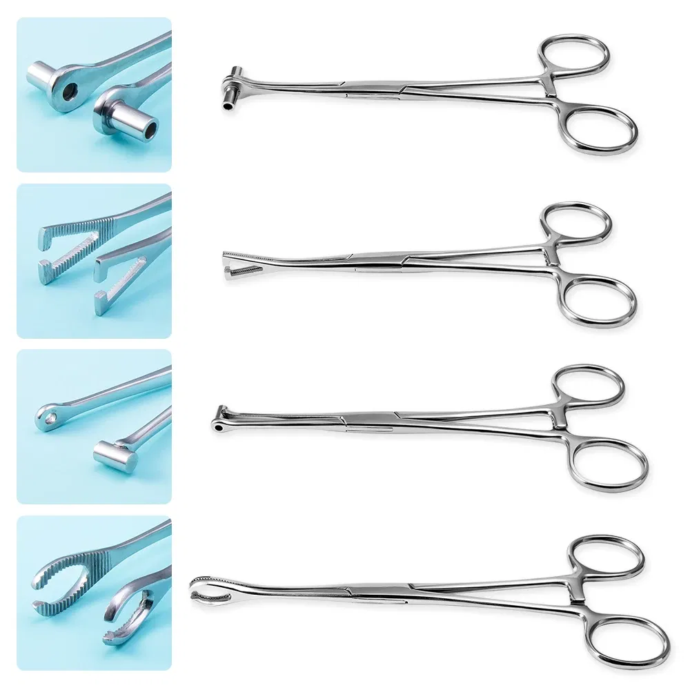 Metal color: silver - Surgical Steel Pliers Body Piercing Tool Forceps Needle Pipe Clamp Tweezers Open Close CBR Ring Plier Ear Belly Nose Pierc Tools
