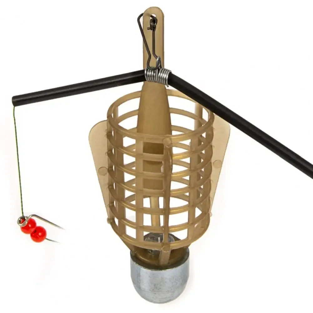 Color: Blue - 20/30/40/50g Outdoor Fishing Feeder Bait Cage Lure Holder Sinker Basket Feeder Bait Basket