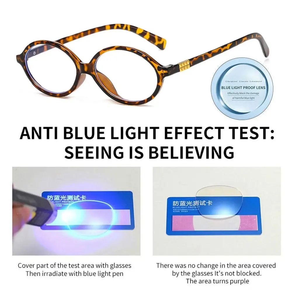 Frame Color: Gold - Y2K Retro Oval Frame Glasses Women Female  Sweet Cool Eyewear Trend Reading Computer Anti Blue Light Eyeglasses