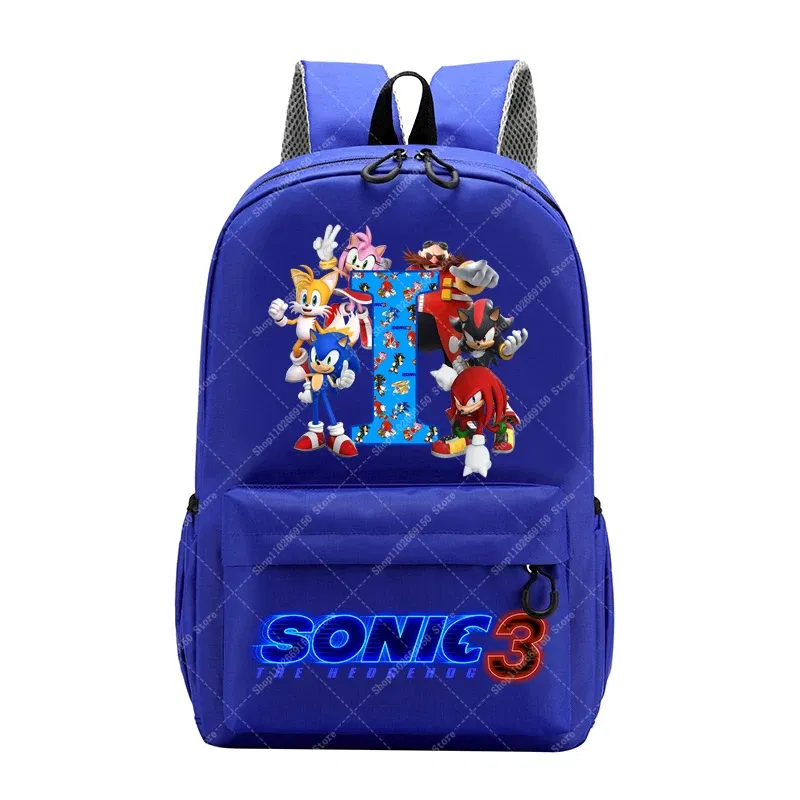 Color: Chocolate, Size: 12" - Sonics Children Cartoon Schoolbag Kids Anime Cute Backpack Boy Fashion Knapsack Student Casual Shoulders Book Bag Xmas Gift 2025