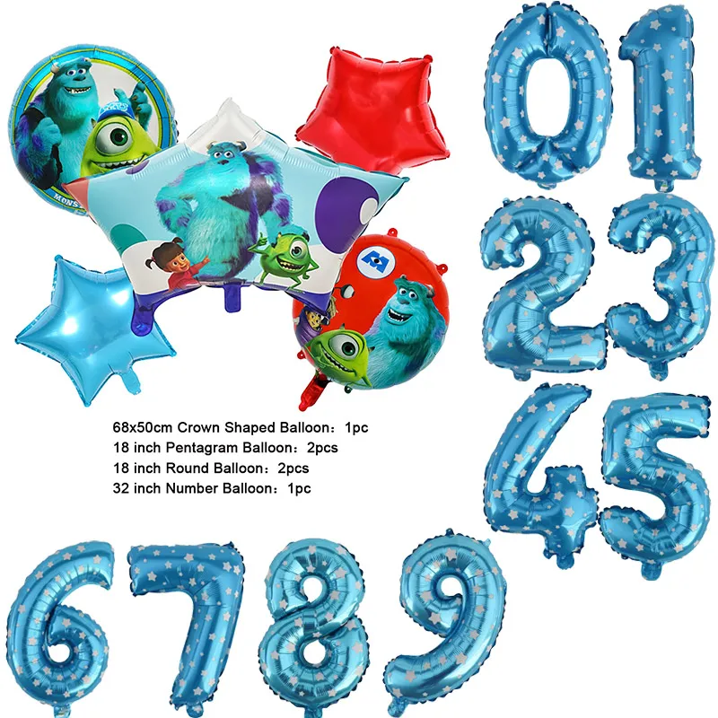 Color: Olive, Capacity: 400ml - Monsters University Monsters, Inc. Theme Birthday Party Decoration Metallic Gem Shaped Balloon Crown Shaped Balloon Baby Shower