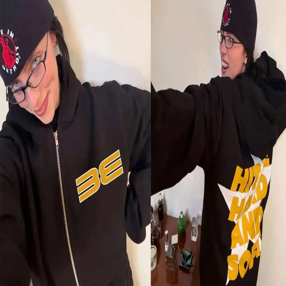 Color: Burgundy, Size: L - Hit Me Hard and Soft 2025 Tour Zipper Hoodies Fans Gift Men Women Clothing Pullovers Fashion Hip Hop Zip Up Sweatshirts Jackets