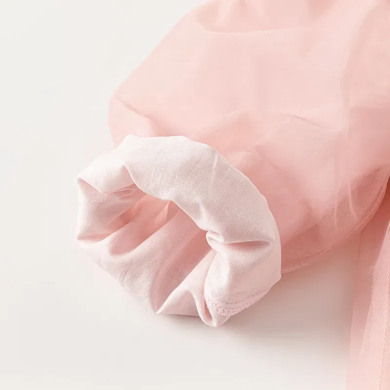 Color: Pink, Kid Size: 6 - Dave Bella Princess Dress for Girls Children Baby 2024 New Spring Noble Charm Sweet Classy Lovely Mesh Fashion Party DB1248276