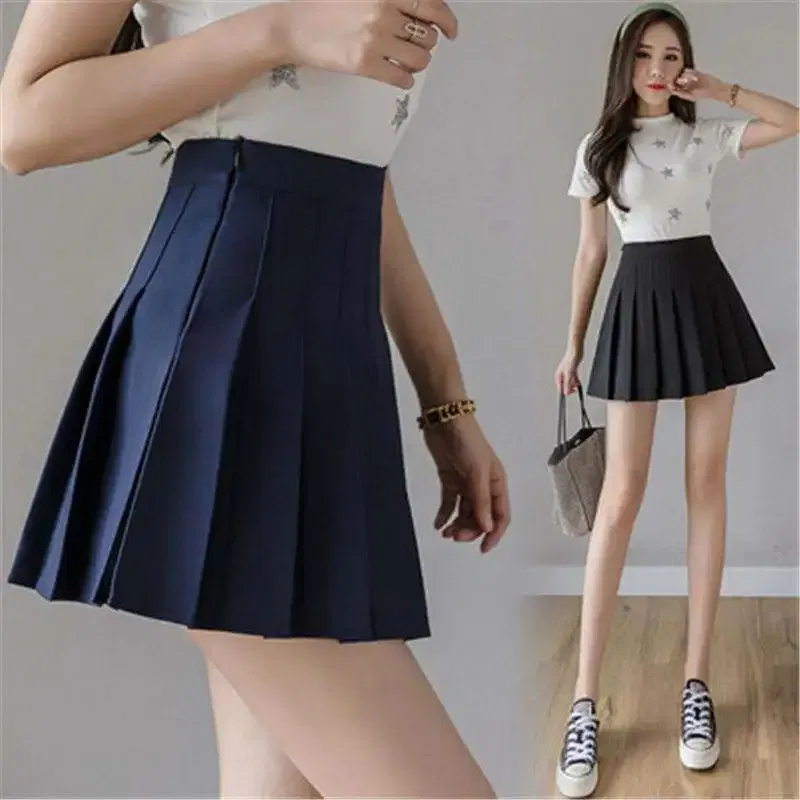Size: S, Color: black - 1pc Pleated High Waist Mini Skirt Women Sexy White Micro Ladies Korean Style Summer Miniskirt Y2k Egirl Hot Skirt