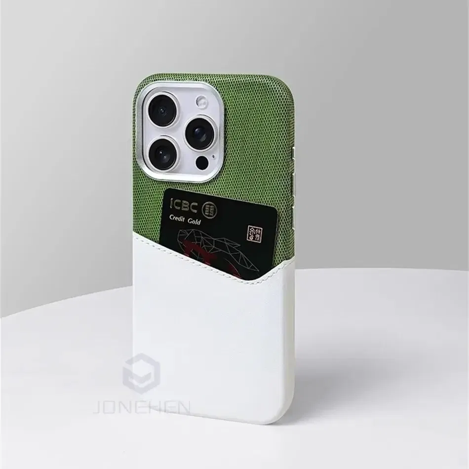 Color: Brown, Material: Plastic - For Magsafe Card Holder Leather Case For iPhone 16 15 13 12 17 Pro Max 14 Plus Pocket Wireless Charge Alloy Lens Magnetic Cover