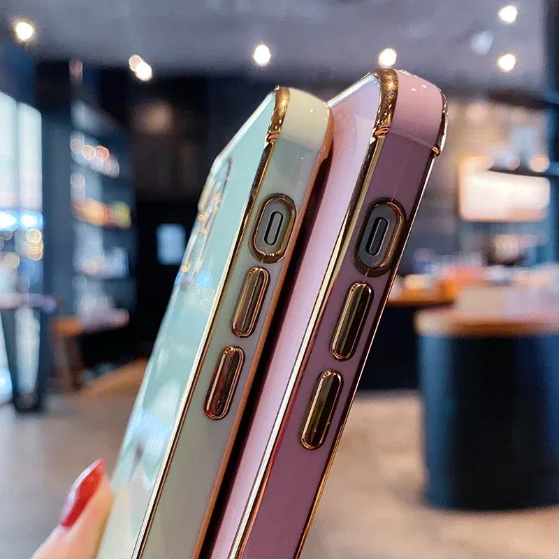 Color: Blue, Compatible-Phone Models: For iPhone 15 Pro Max, Ships From: CN - Electroplating Side Love Heart Phone Case For IPhone 16 15 14 13 12 11 Pro Max XR 8 Plus SE2/SE3 Shockproof Back Cover