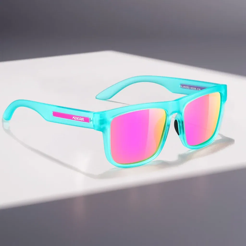 Lenses Color: WHITE, Frame Color: WHITE - 2024 KDEAM New Polarized Sunglasses For Men Women UV400 Protection Lens Driving Fishing Eyewear