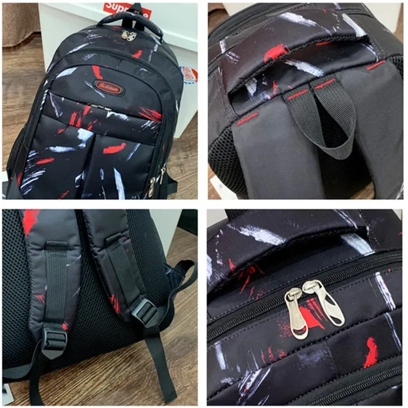 Color: Blue - New Backpack With Large Capacity Lightweight Pressure Relief Backpack Leisure Travel Student Backpack