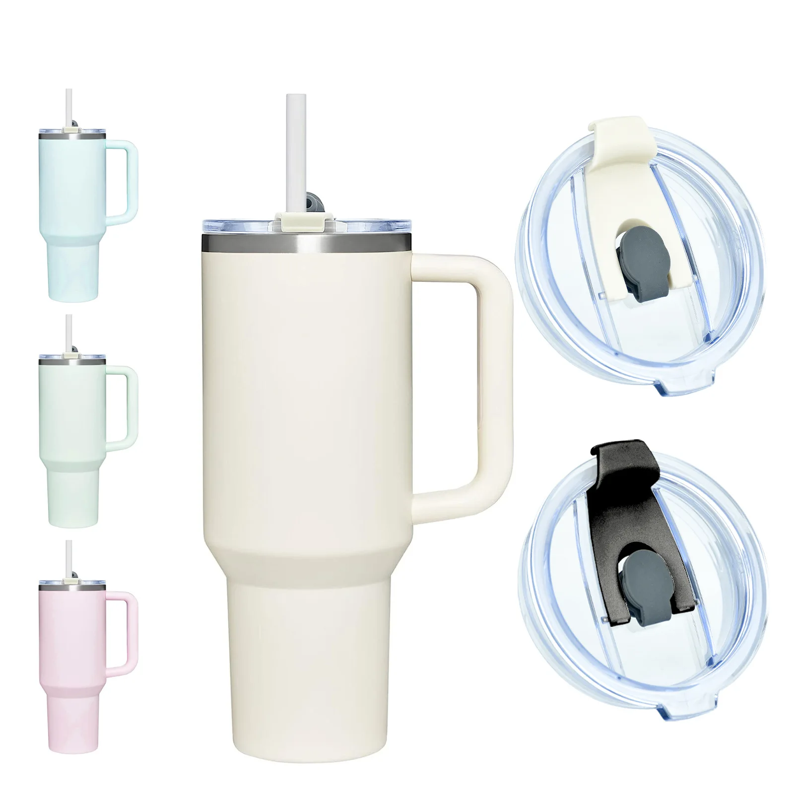 Color: Dull - Replacement Lid For Stanley Adventure Quencher Travel Tumbler 40oz Clear Spill Proof Tumbler Cover For Stanley Cup Accessories