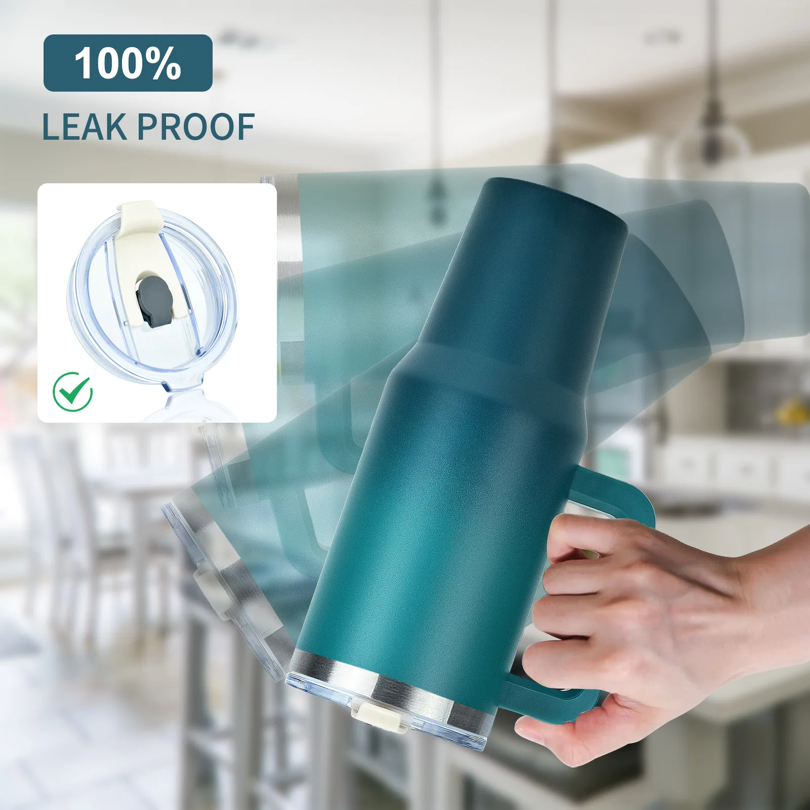 Color: Dull - Replacement Lid For Stanley Adventure Quencher Travel Tumbler 40oz Clear Spill Proof Tumbler Cover For Stanley Cup Accessories