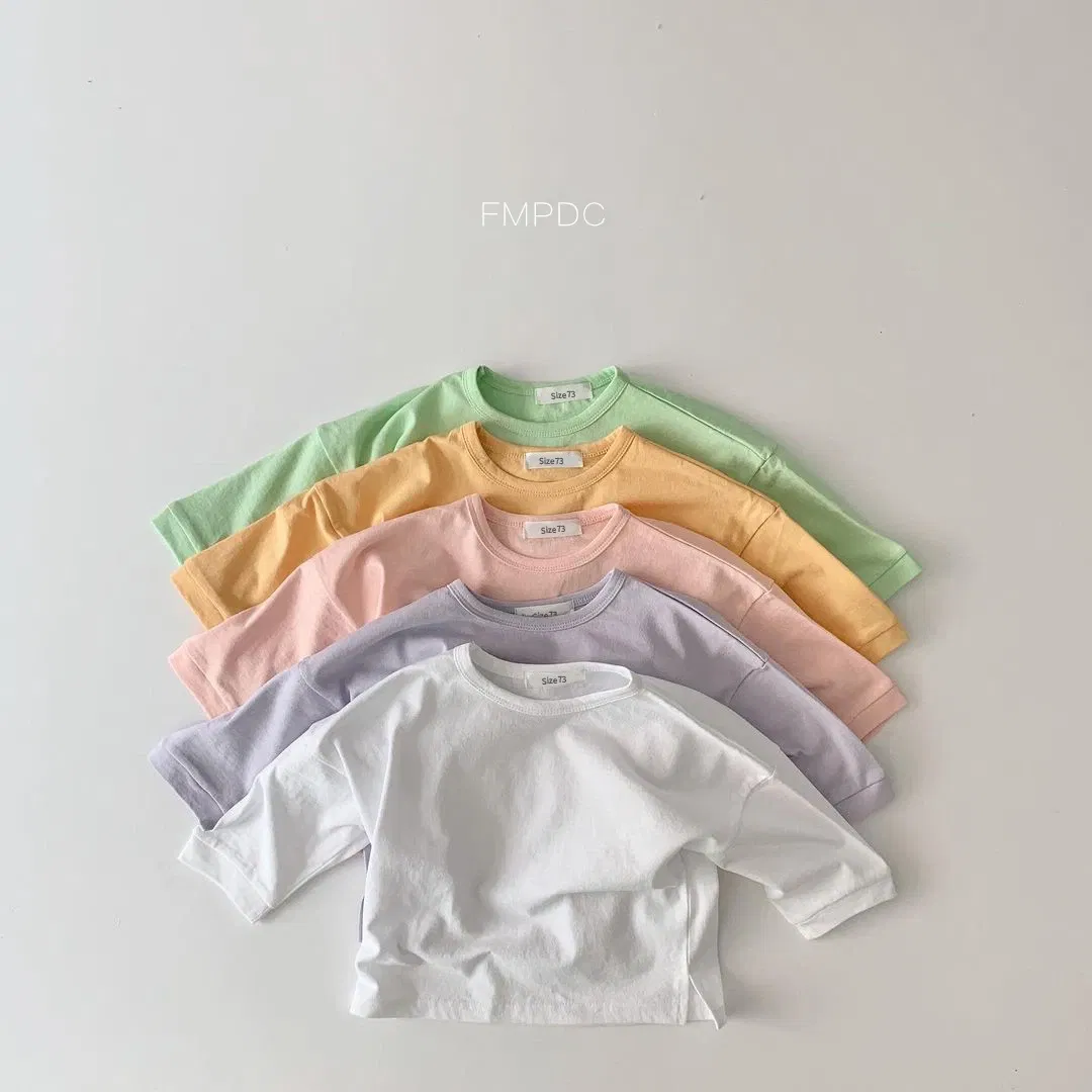 Color: WHITE, Kid Size: 12M - Korea Baby Tee 2023 Baby Autumn Clothes Basic Soft Bottoming Shirt Toddler Girl Clothes T-shirts Baby Boys Clothes Tank Tops New