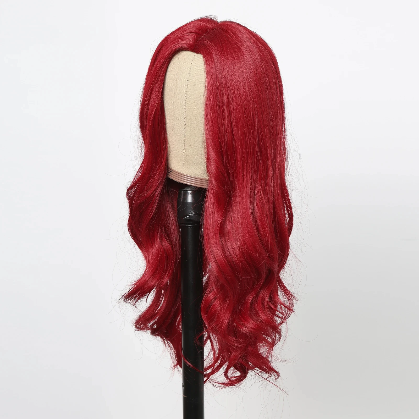 Color: #350 - Red Synthetic Wigs Long Body Wavy Wig Natural Hairline Daily Red Hair Heat Resistant Fiber Smooth Party Cosplay Wig