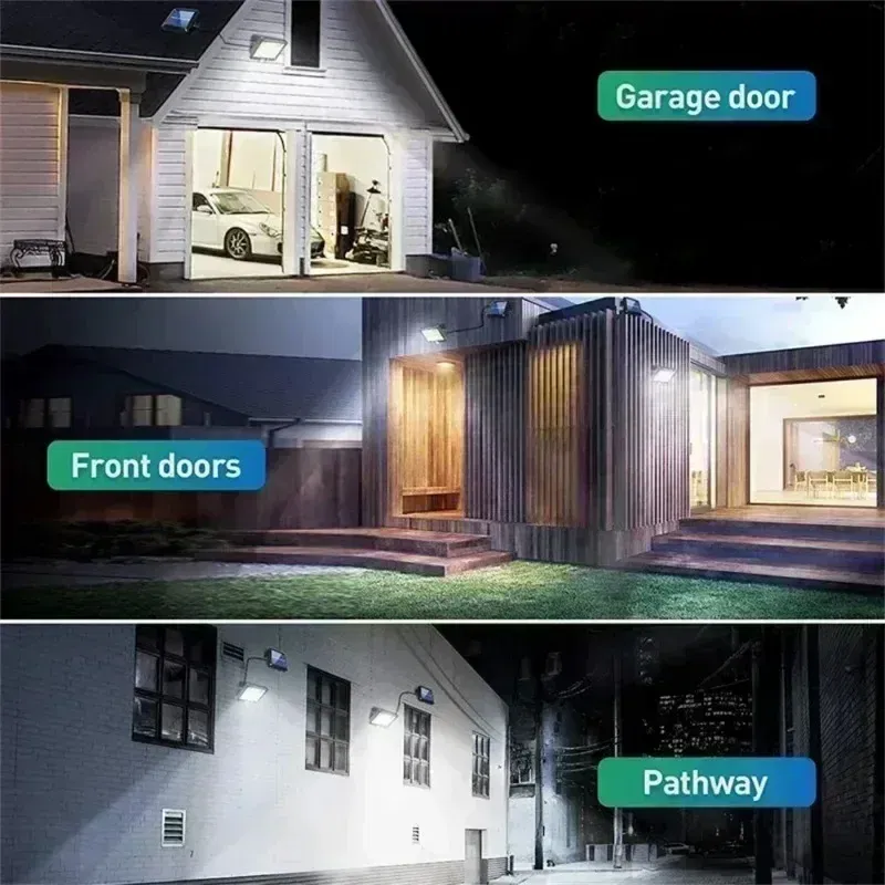 Emitting Color: moon blue - COB LED Solar Light Outdoor PIR Motion Sensor Solar Waterproof Wall Emergency Street Light Garage Lighting Patio Security Lights