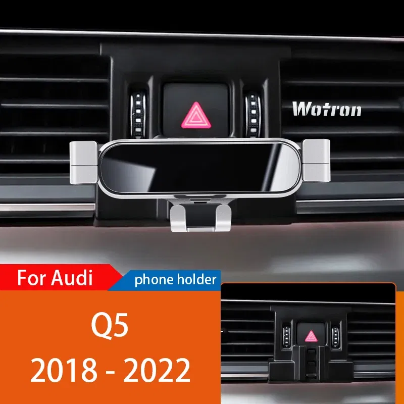 Color Name: Pink - Car Phone Holder Mobile Mount Stand For Audi Q5 8R FY 2010-2023  Adjustable GPS Special Navigation Bracket Accessories