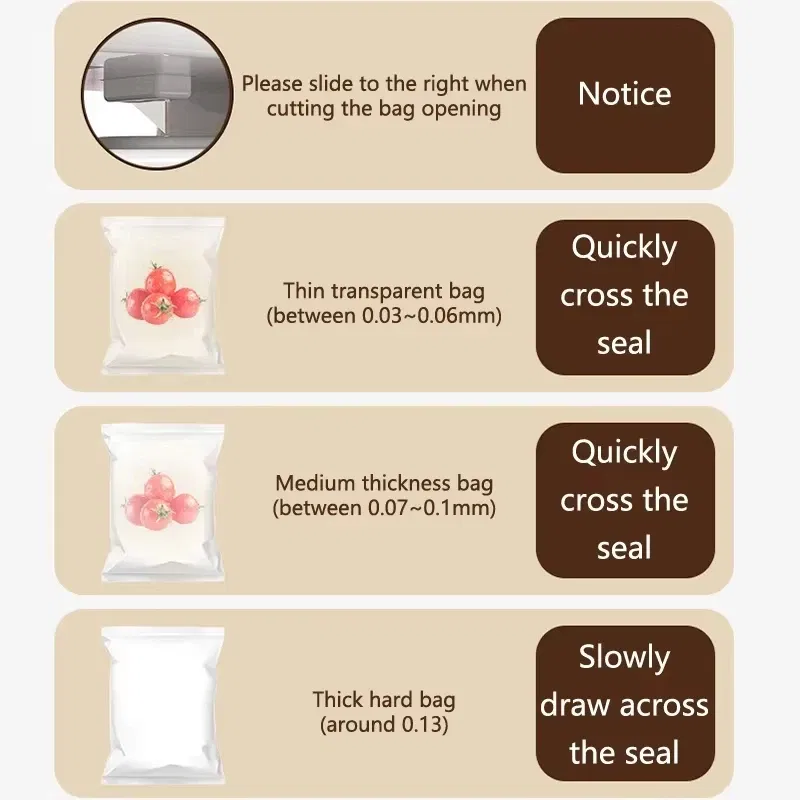 Color: WHITE - XIAOMI Mini Sealing Machine Handheld Heated Portable USB Recharge Food Bag Sealer Household Magnetic Packaging Cut Seal Dual Use