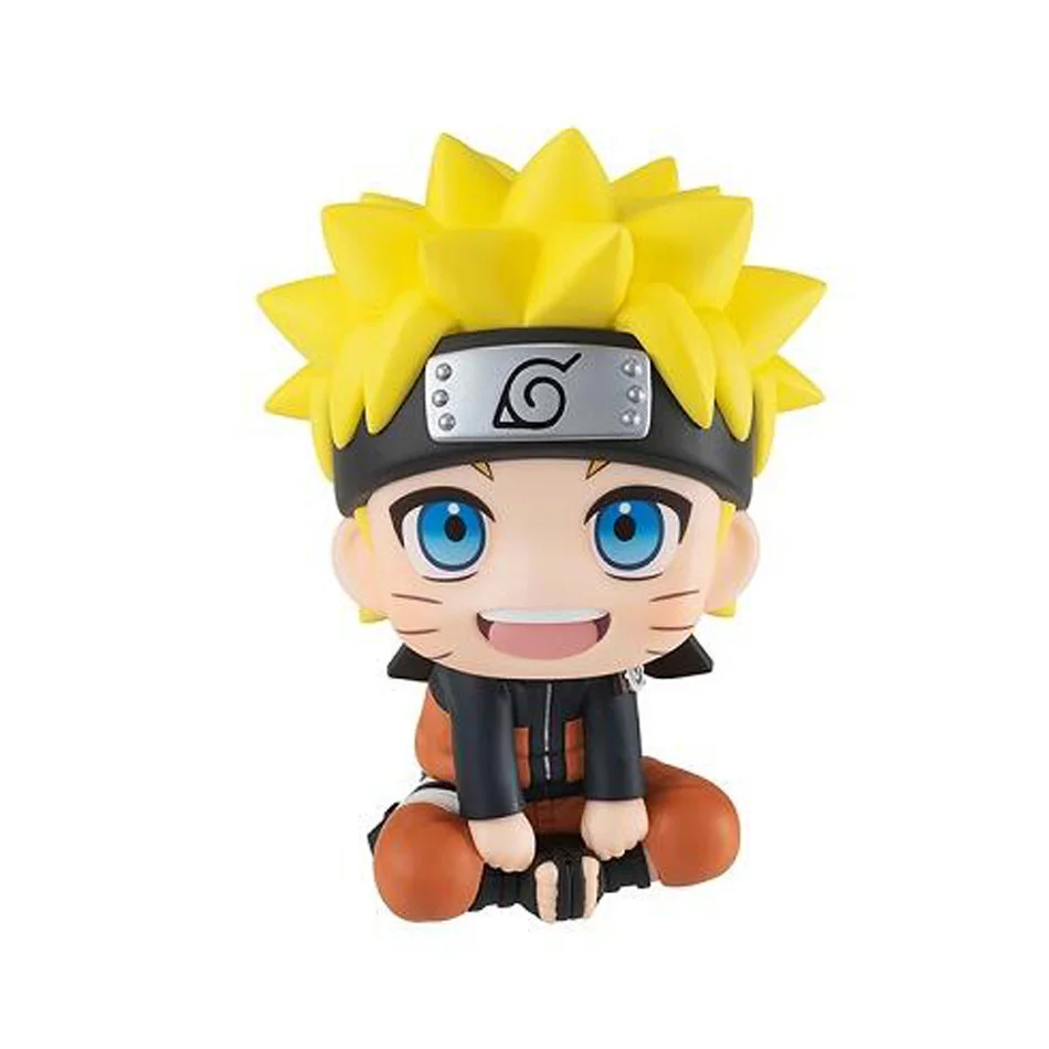 Color: GRAY - 10cm Naruto Anime Figure Uzumaki Naruto Kakashi Uchiha Sasuke Itachi Cute Toys Q Figurals Action Figurine Model