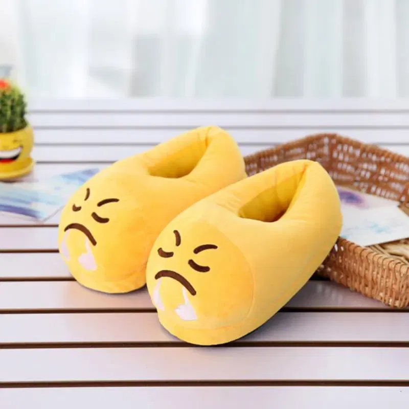 Color: black, Shoe Size: 41 - Indoor Slippers Warm Winter Home Fluffy New Fashion Men Women Bread Demon Soft Plush Shoes Unisex Cute Funny Christmas Gift