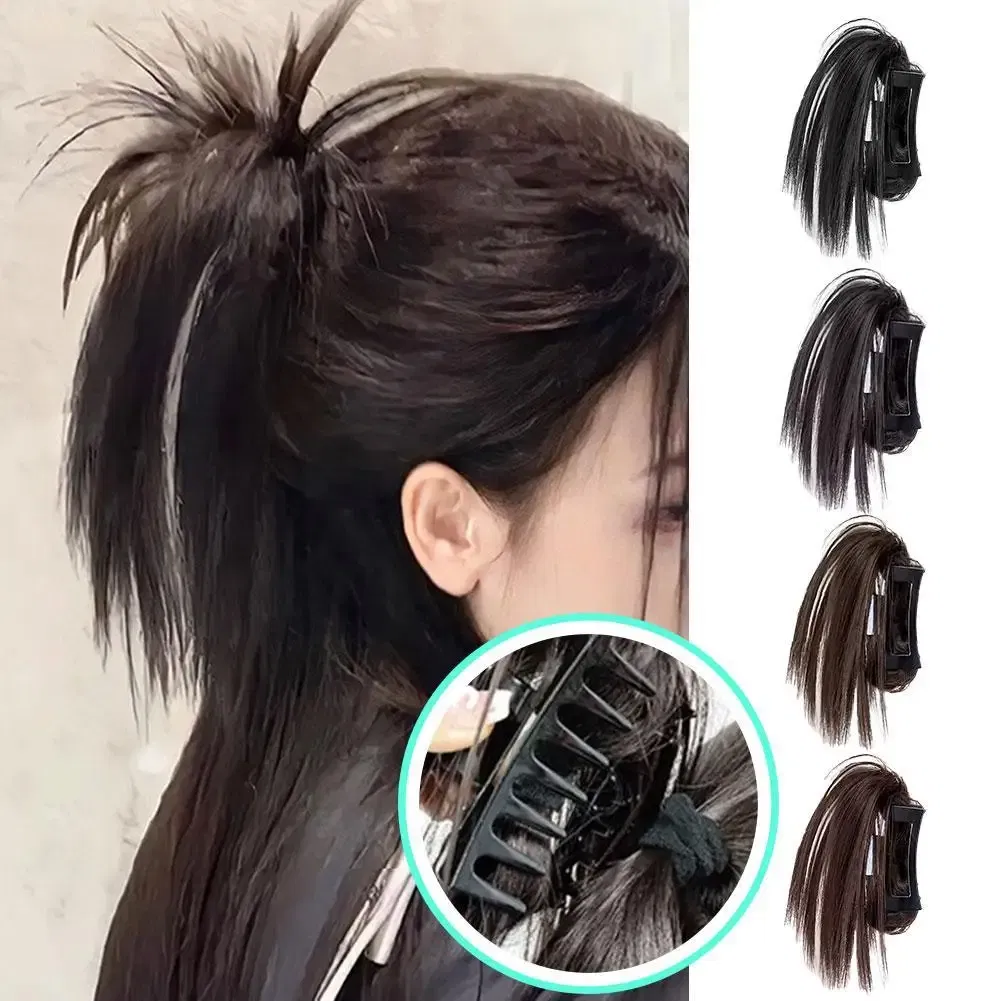 Color: 1B/27HL, Ships From: CHINA - Wig Clip Synthetic Claw Ponytail Wig Ponytail Natural Black Brown Curly Fluffy Natural Braid Ponytail Wig Extension Design