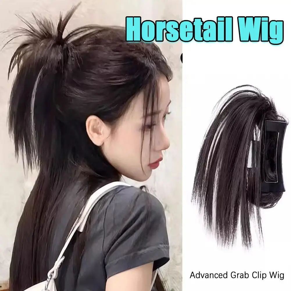 Color: 1B/27HL, Ships From: CHINA - Wig Clip Synthetic Claw Ponytail Wig Ponytail Natural Black Brown Curly Fluffy Natural Braid Ponytail Wig Extension Design
