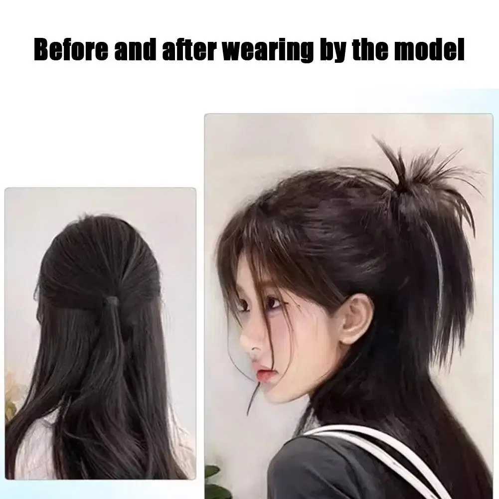 Color: 1B/27HL, Ships From: CHINA - Wig Clip Synthetic Claw Ponytail Wig Ponytail Natural Black Brown Curly Fluffy Natural Braid Ponytail Wig Extension Design