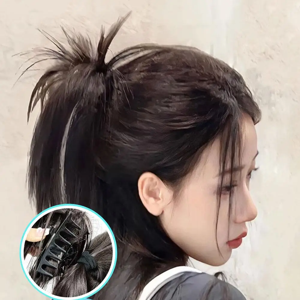 Color: 1B/27HL, Ships From: CHINA - Wig Clip Synthetic Claw Ponytail Wig Ponytail Natural Black Brown Curly Fluffy Natural Braid Ponytail Wig Extension Design