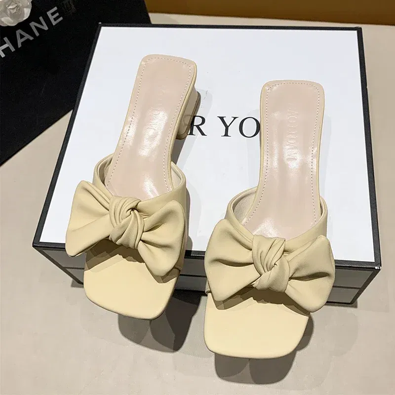 Color: Light Blue, Shoe Size: 41 - Large Size Women's Shoes 35-42 Summer Outer Wear Flat Slippers Wide Sandals Slippers Rhinestone Fashion Home Slippers