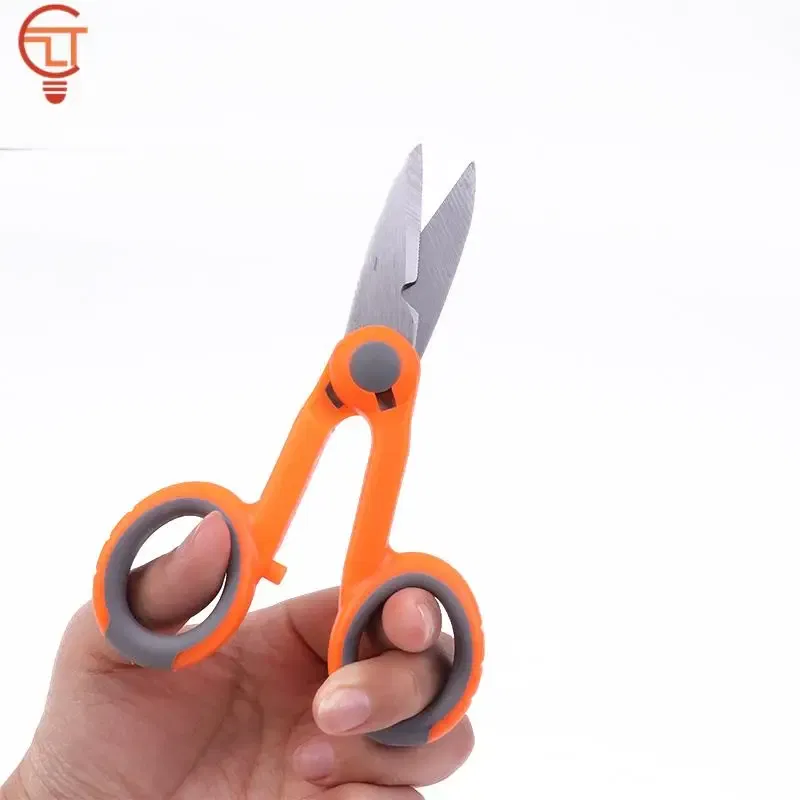 Color: WHITE - 1Pcs Fiber Optic Kevlar Cutter Scissors Kevlar Aramid Fiber Sharp Scissors Jumper Wire Pigtail Tools Electrician Tools