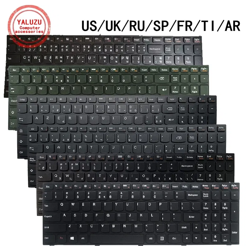 Color: Silver - US/UK/RU/SP/FR/TI/AR Laptop Keyboard For Lenovo G50 G50-30 G50-45 G50-70/AT G50-80 B50 B50-30 B50-45 B50-70 B50-80 Y50C